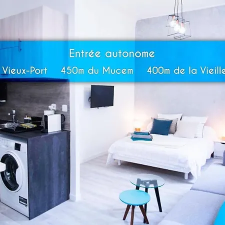 Cathedrale Vieux-port - Mucem - Vieille Charite Lägenhet *